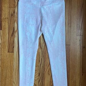 CALIA by Carrie Underwood Women’s Light Pink/White Snake-Print Leggings